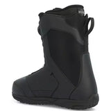 Ride Rook Snowboard Boot 2025 - Black snowboard boots with a textured pattern on the side and a white logo on the back heel.
