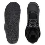 Ride Rook Snowboard Boot 2025 - Black snowboard boot with a textured rubber sole and white laces.