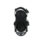 Ride A-10 Snowboard Bindings 2025 - Black bindings with silver screws and black straps on a white background.