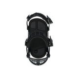 Ride A-10 Snowboard Bindings 2025 - Black bindings with silver screws and black straps on a white background.