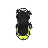Ride A-4 Snowboard Binding 2025 - Black snowboard binding with silver screws and black straps.