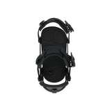 Ride A-6 Snowboard Bindings 2025 - Black bindings with silver screws and black straps on a white background.