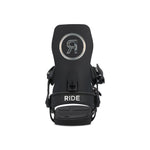 Ride A-6 Snowboard Bindings 2025 - Black bindings with silver logo on top plate.