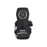 Ride A-6 Snowboard Bindings 2025 - Black bindings with silver logo on top plate.
