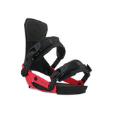 Ride Women's AL-6 Snowboard Binding - Black snowboard bindings with red accents and black straps.