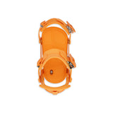 Ride Women's AL-6 Snowboard Binding - A bright orange snowboard binding with a textured pattern on the straps and silver buckles.
