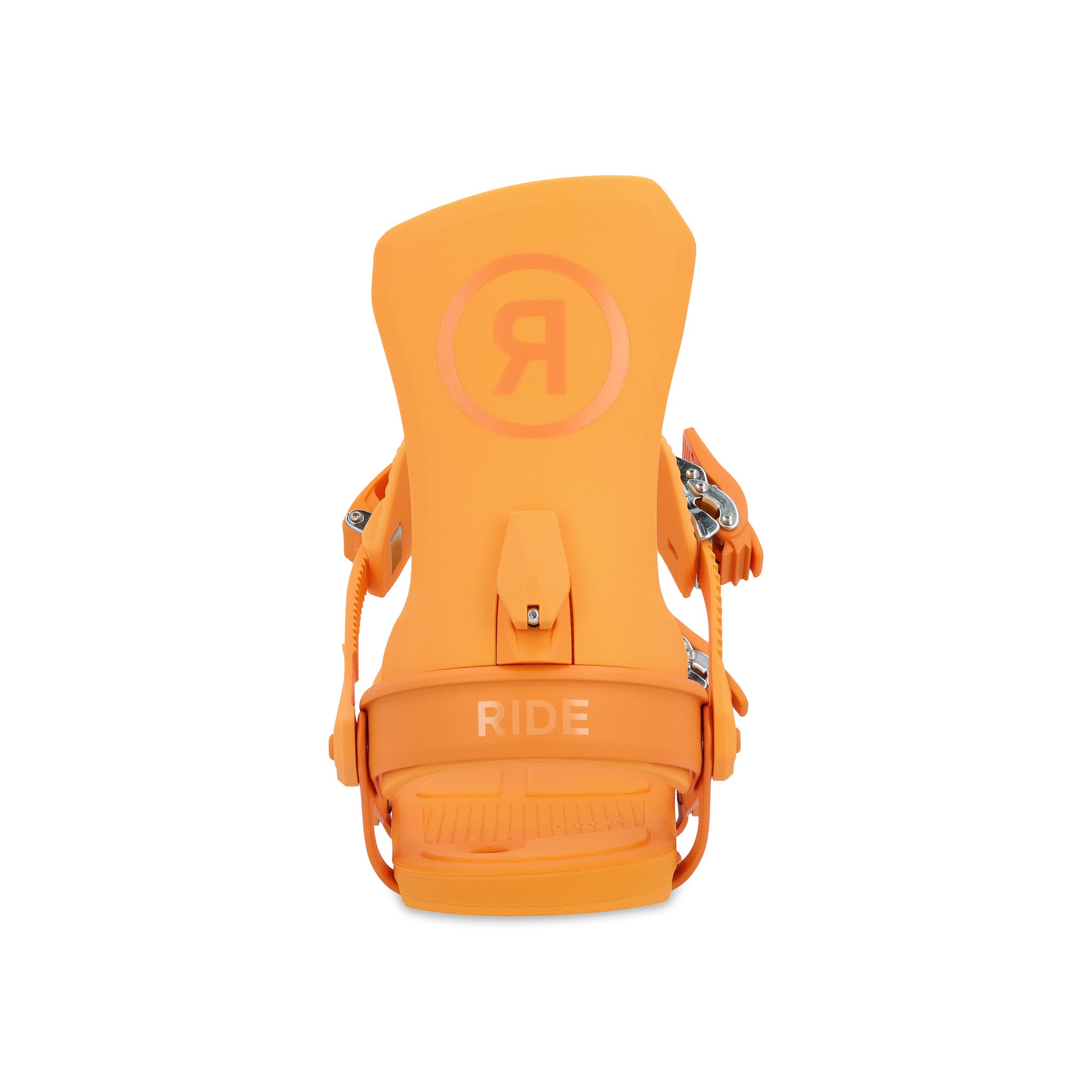 Ride Women's AL-6 Snowboard Binding - A women's snowboard binding with a sleek, modern design and silver buckles.