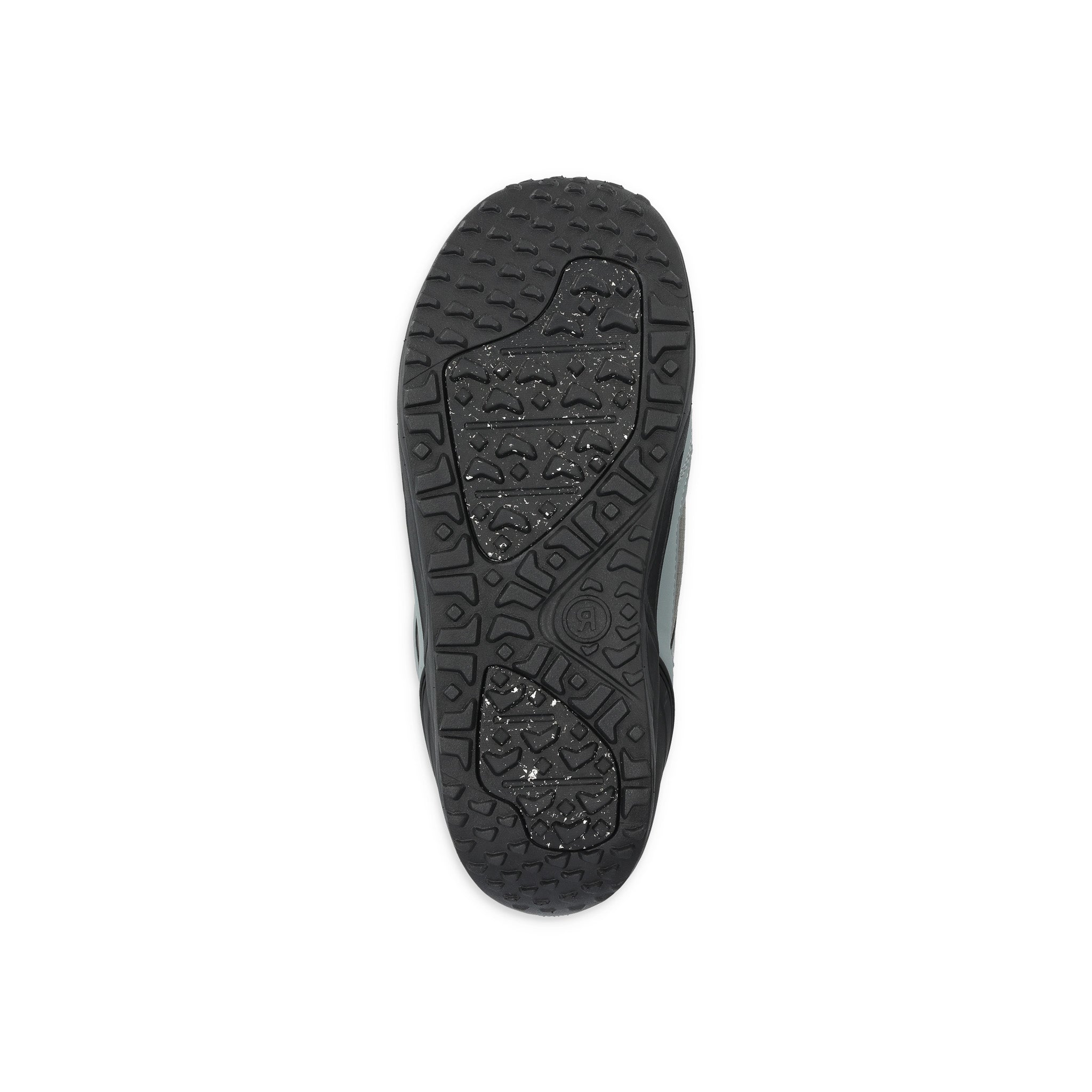 Ride Anthem Snowboard Boot 2025 - A black snowboard boot with a textured rubber sole and silver buckles.