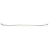 Ride Burnout Snowboard 2025 - A snowboard with a black base and white accents, featuring a wavy pattern on its top surface.