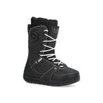 Ride Women's Context Snowboard Boot 2025 - Black snowboard boot with white stitching and a black BOA dial on the side.