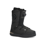 Ride Deadbolt Zonal Snowboard Boot 2025 - Black snowboard boots with a textured pattern on the toe and heel areas, featuring BOA laces and a black strap.