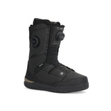 Ride Deadbolt Zonal Snowboard Boot 2025 - Black snowboard boots with a textured pattern on the toe and heel areas, featuring BOA laces and a black strap.