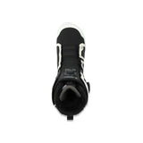 Ride Deadbolt Zonal Snowboard Boot 2025 - Black snowboard boot with white accents and a black strap on top.