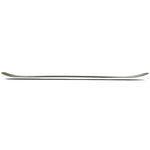 Ride Deep Fake Snowboard 2025 - A snowboard with a black base and white accents on the top sheet, featuring a distinctive logo in the center of the board.