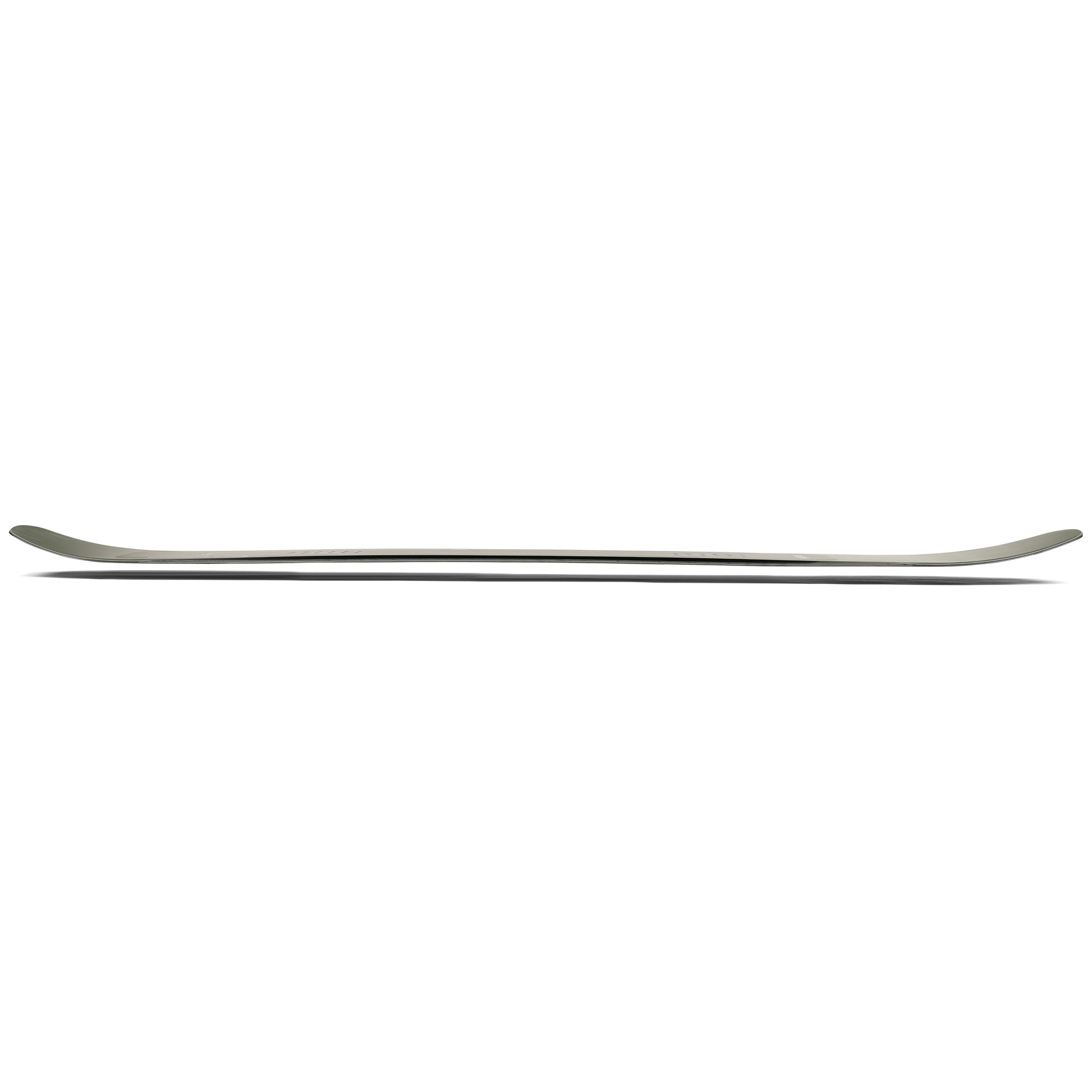 Ride Deep Fake Snowboard 2025 - A snowboard with a black base and white accents on the top sheet, featuring a distinctive logo in the center of the board.