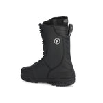 Ride Fuse Snowboard Boots 2025 - Black snowboard boots with a white logo on the side and black laces.