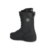 Ride Fuse Snowboard Boots 2025 - Black snowboard boots with a white logo on the side and black laces.