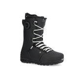 Ride Fuse Snowboard Boots 2025 - Black snowboard boots with white laces and a black BOA dial on the side.