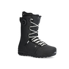 Ride Fuse Snowboard Boots 2025 - Black snowboard boots with white laces and a black BOA dial on the side.