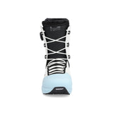 Ride Fuse Snowboard Boots 2025 - A pair of black snowboard boots with white laces and a white logo on the side.