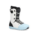Ride Fuse Snowboard Boots 2025 - A pair of black snowboard boots with white laces and a white logo on the side.