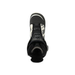 Ride Women's Hera Snowboard Boot 2025 - Black snowboard boot with white accents and a black strap on top.