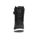 Ride Women's Hera Snowboard Boot 2025 - Black snowboard boot with a round, black dial on the side and white speckles on the sole.