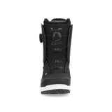 Ride Women's Hera Snowboard Boot 2025 - Black snowboard boot with a round, black dial on the side and white speckles on the sole.
