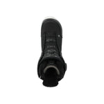 Ride Women's Hera Snowboard Boot 2025 - Black snowboard boot with white accents and a black strap on top.