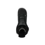 Ride Women's Hera Snowboard Boot 2025 - Black snowboard boot with white accents and a black strap on top.