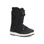Ride Women's Hera Snowboard Boot 2025 - Black snowboard boot with a white speckled sole and black laces.