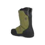 Ride Insano Snowboard Boot 2025 - A black snowboard boot with a green strap and logo on the side.