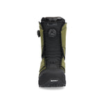 Ride Insano Snowboard Boot 2025 - A black snowboard boot with a circular BOA dial on the side and white stitching.