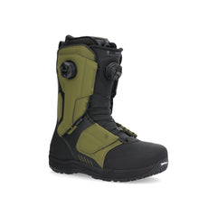 Ride Insano Snowboard Boot 2025 - A black snowboard boot with green accents and a BOA dial on the side.