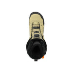 Ride Jackson Snowboard Boot 2025 - A tan snowboard boot with black laces and a black strap, featuring a black buckle on top.