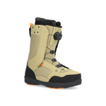 Ride Jackson Snowboard Boot 2025 - A tan snowboard boot with black laces and a black sole, featuring an orange tag on the side.