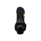 Ride Women's Karmyn Zonal Snowboard Boot 2025 - Black snowboard boot with yellow and orange accents on a white background.
