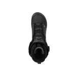 Ride Lasso Snowboard Boot 2025 - Black snowboard boot with a textured rubber toe cap and white stitching on the side.