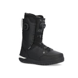 Ride Lasso Snowboard Boot 2025 - Black snowboard boots with a white logo on the side and black laces.