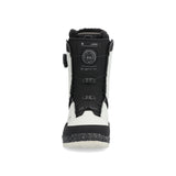 Ride Lasso Snowboard Boot 2025 - Black snowboard boot with white accents and a black strap on the side.