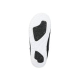 Ride Junior's Lasso Snowboard Boot 2025 - A black snowboard boot with a white logo on the side and a silver buckle.