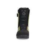 Ride Lasso Snowboard Boot 2025 - A black snowboard boot with a white logo on the side and a strap closure system.