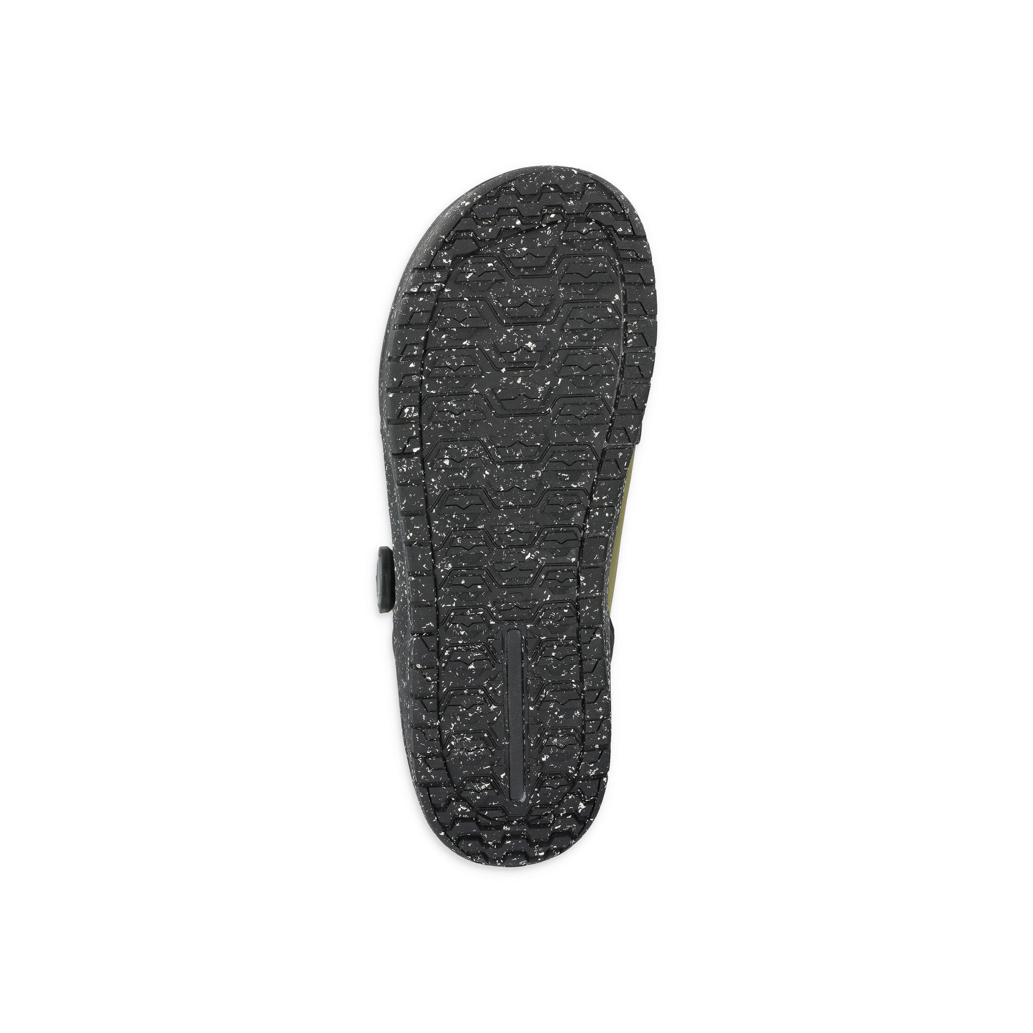 Ride Lasso Snowboard Boot 2025 - A black snowboard boot with a textured rubber sole and silver buckles.