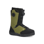 Ride Lasso Snowboard Boot 2025 - A black snowboard boot with a green accent on the side and a white logo near the toe.