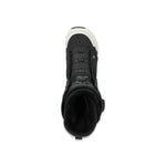 Ride Lasso Pro Snowboard Boot 2025 - Black snowboard boot with white accents and a black strap on top.