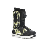 Ride Lasso Pro Snowboard Boot 2025 - A black snowboard boot with a white and yellow lightning bolt pattern on the side.