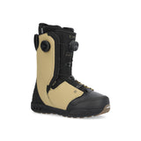 Ride Lasso Pro Snowboard Boot 2025 - Black snowboard boot with tan accents and a black BOA dial on the side.