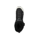 Ride Lasso Pro Snowboard Boot 2025 - Black snowboard boot with white accents and a black strap on top.