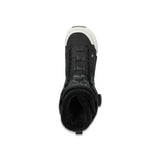 Ride Lasso Pro Snowboard Boot 2025 - Black snowboard boot with white accents and a black strap on top.