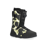 Ride Lasso Snowboard Boot 2025 - Black snowboard boots with a white and yellow abstract pattern on the side.